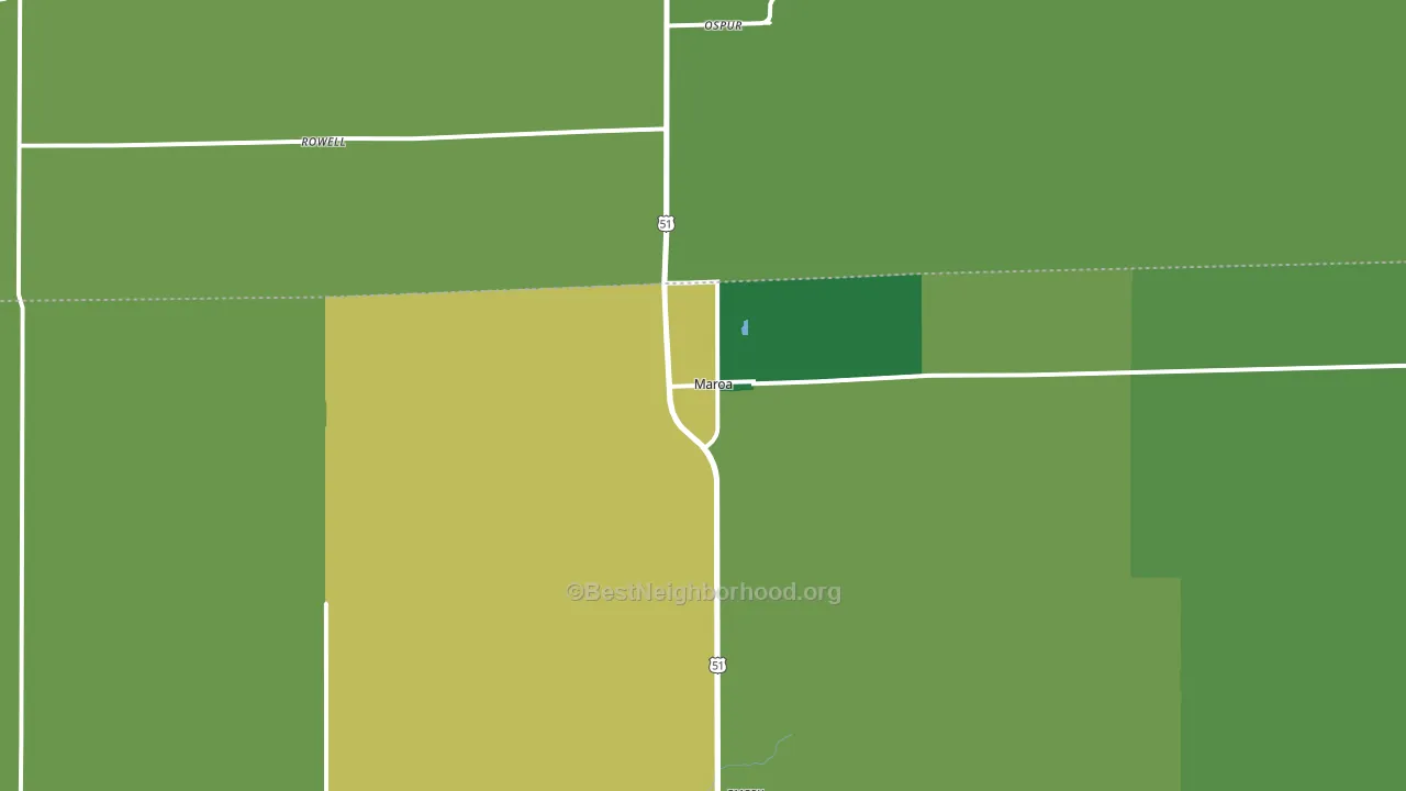 Maroa, IL block-group voter-turnout map