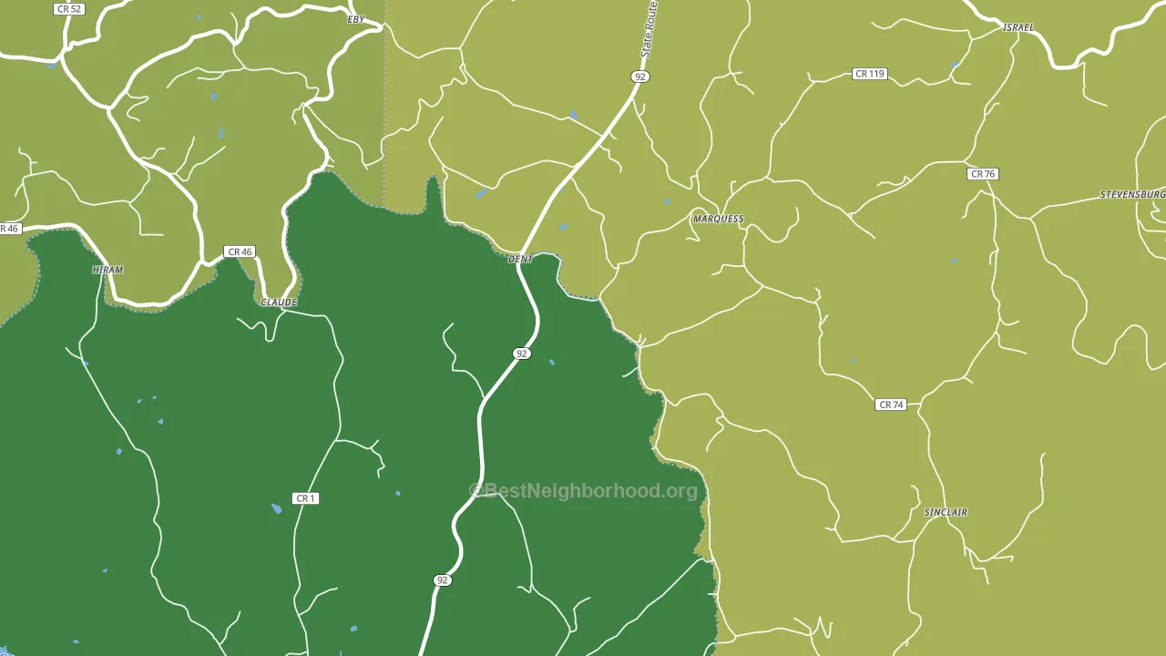Marquess, WV block-group voter-turnout map