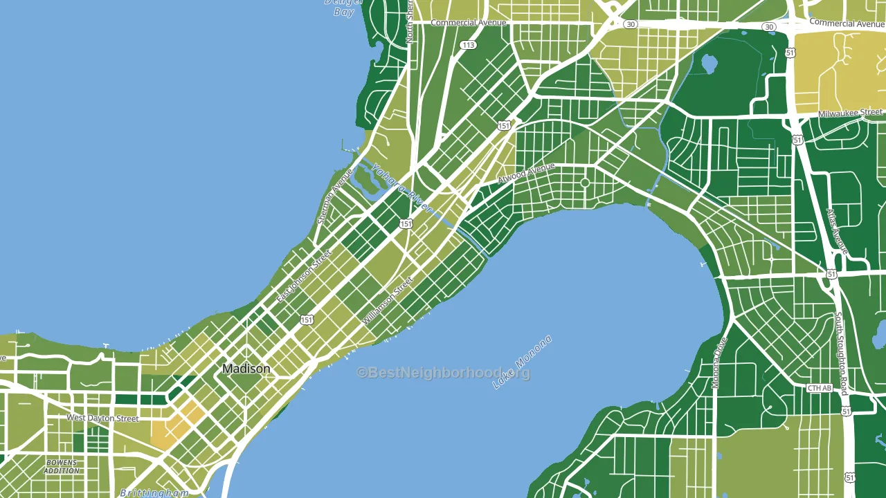 Marquette, Madison, WI block-group voter-turnout map