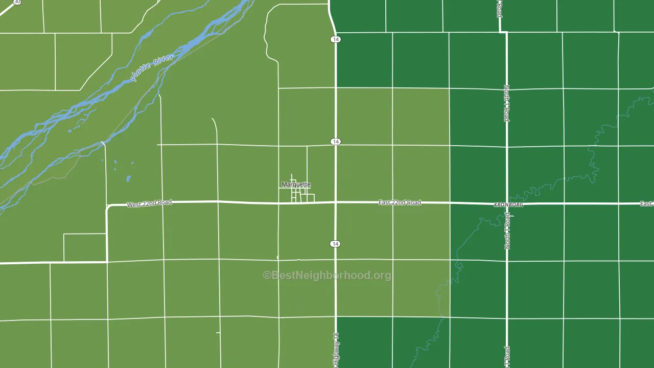 Marquette, NE block-group voter-turnout map