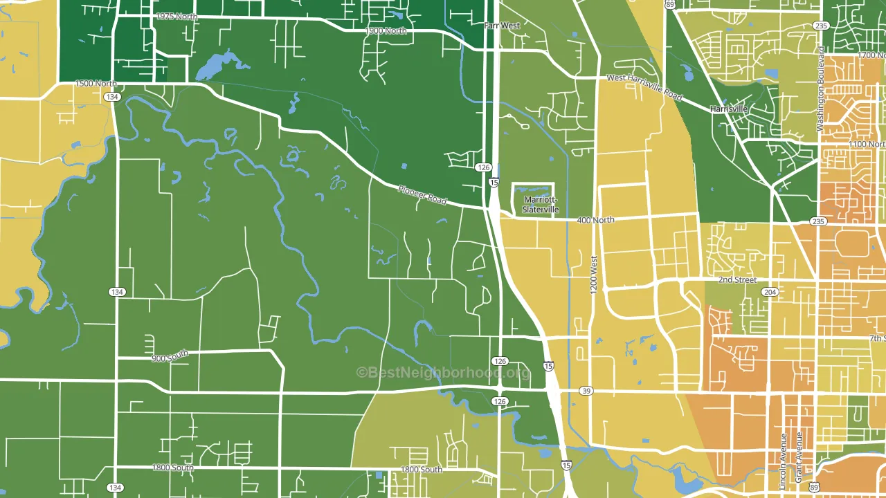 Marriott-Slaterville, UT block-group voter-turnout map