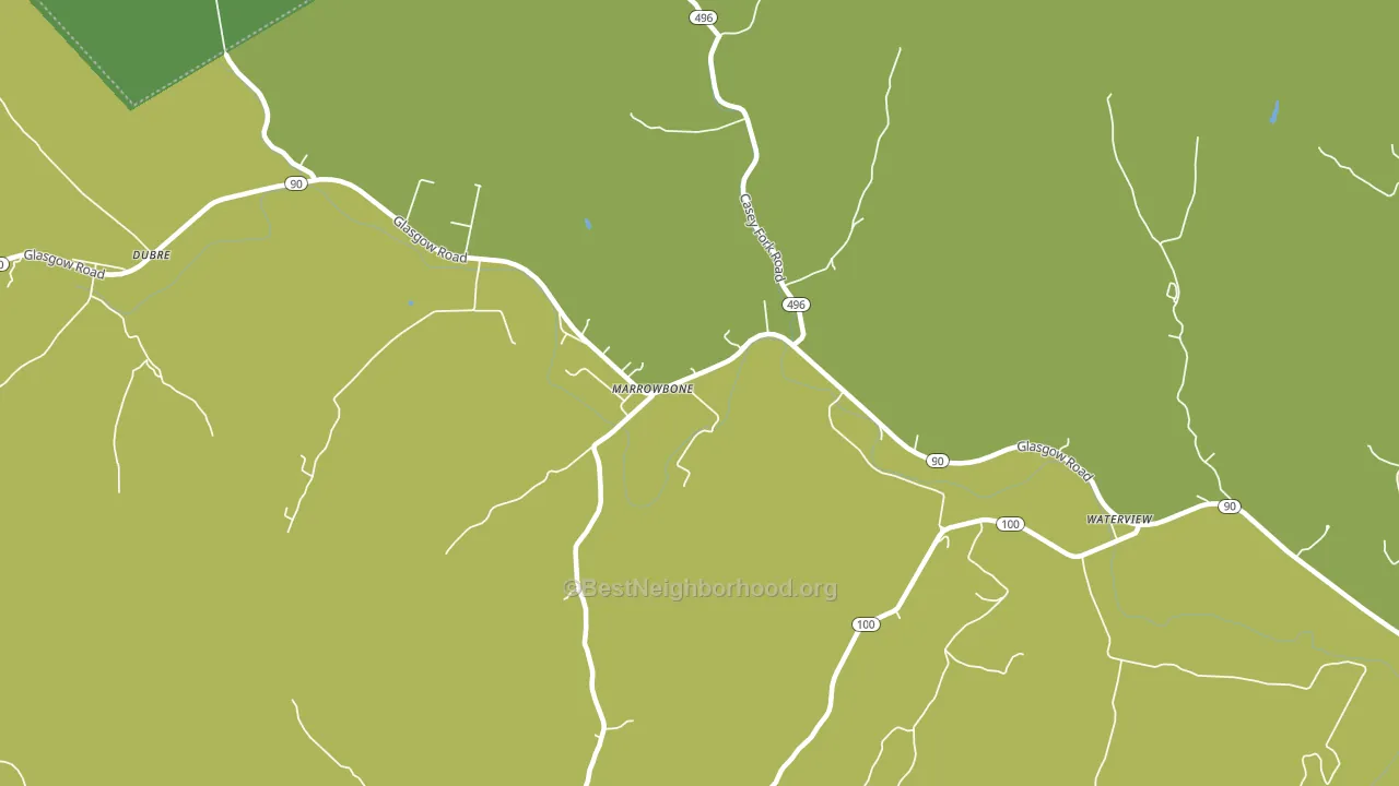 Marrowbone, KY block-group voter-turnout map