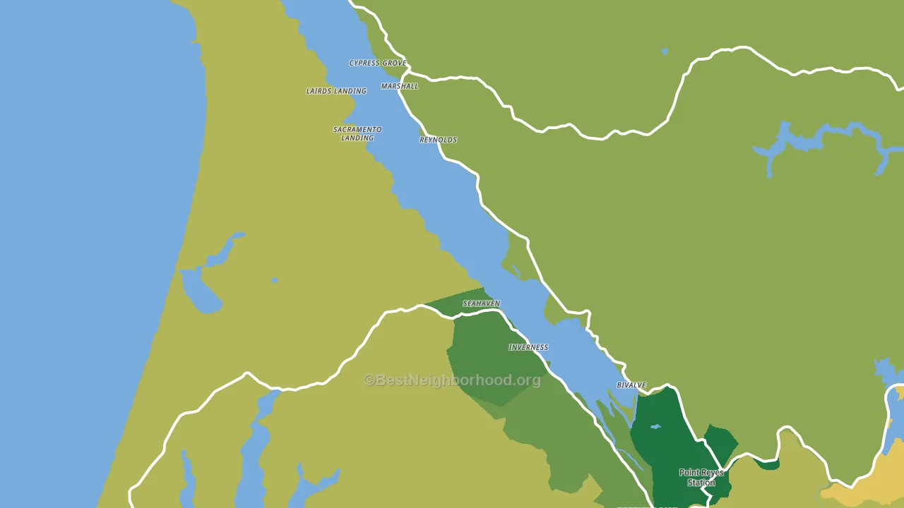 Marshall, CA block-group voter-turnout map