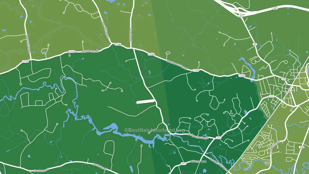 Marshall Corner, NH block-group voter-turnout map