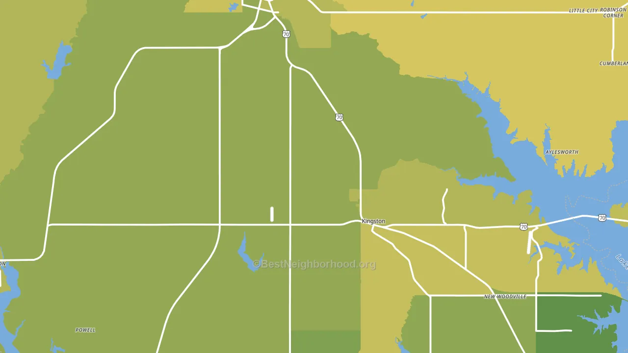 Marshall County, OK block-group voter-turnout map