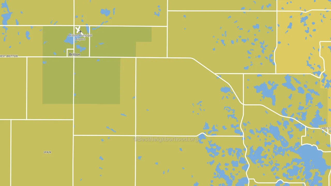Marshall County, SD block-group voter-turnout map