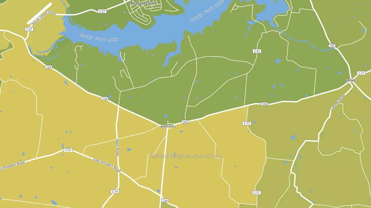Marshall, OH block-group voter-turnout map