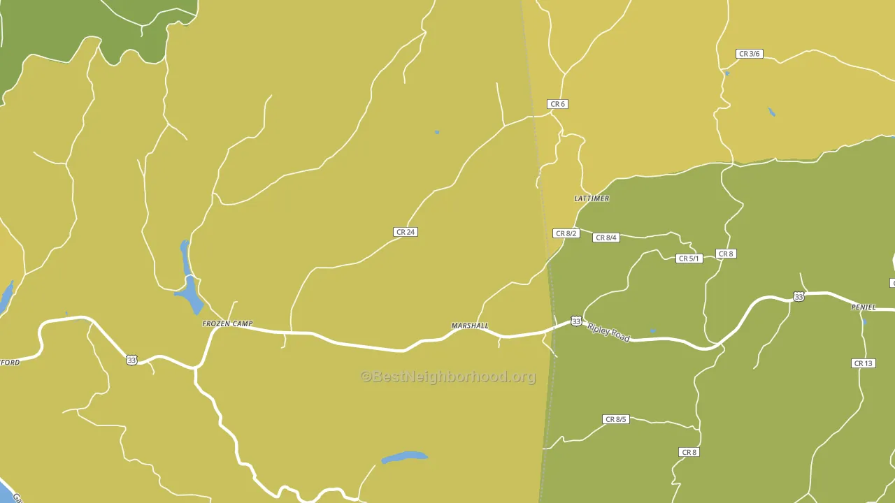 Marshall, WV block-group voter-turnout map
