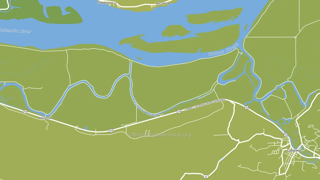 Marshland, OR block-group voter-turnout map