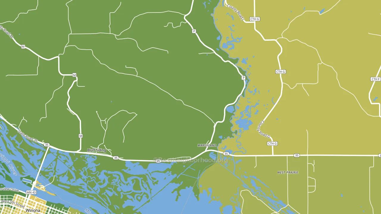Marshland, WI block-group voter-turnout map