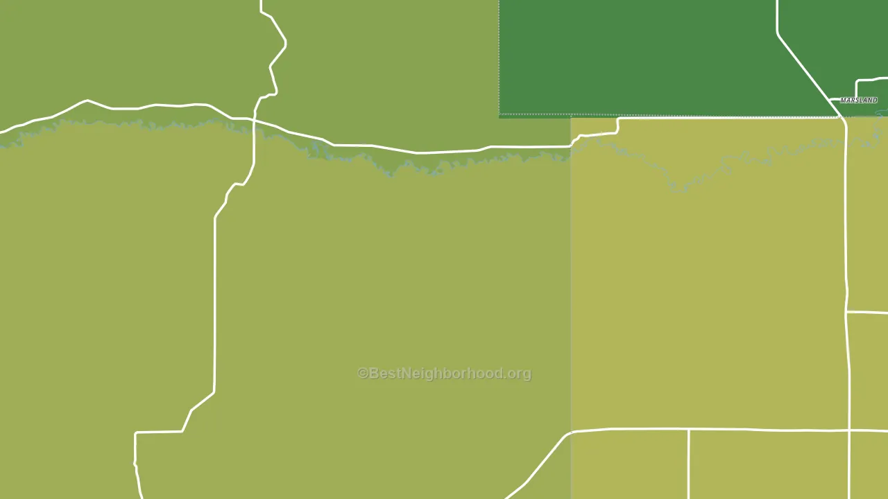 Marsland, NE block-group voter-turnout map