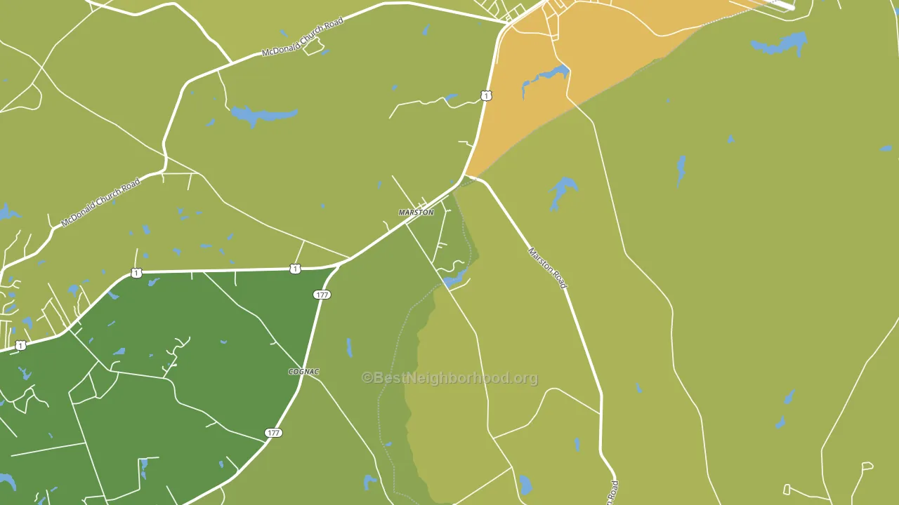 Marston, NC block-group voter-turnout map