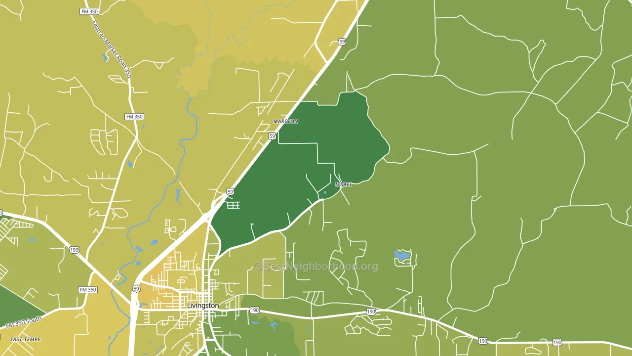 Marston, TX block-group voter-turnout map