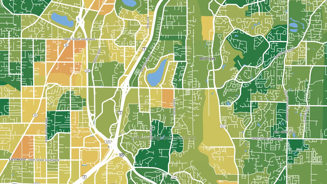 Martha Lake, Lynnwood, WA block-group voter-turnout map