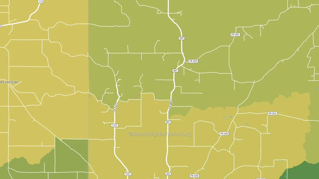 Marthaville, LA block-group voter-turnout map