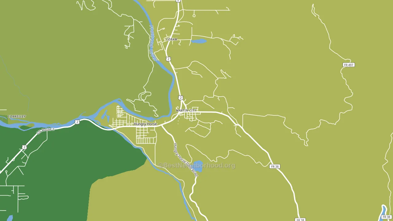 Martin City, MT block-group voter-turnout map