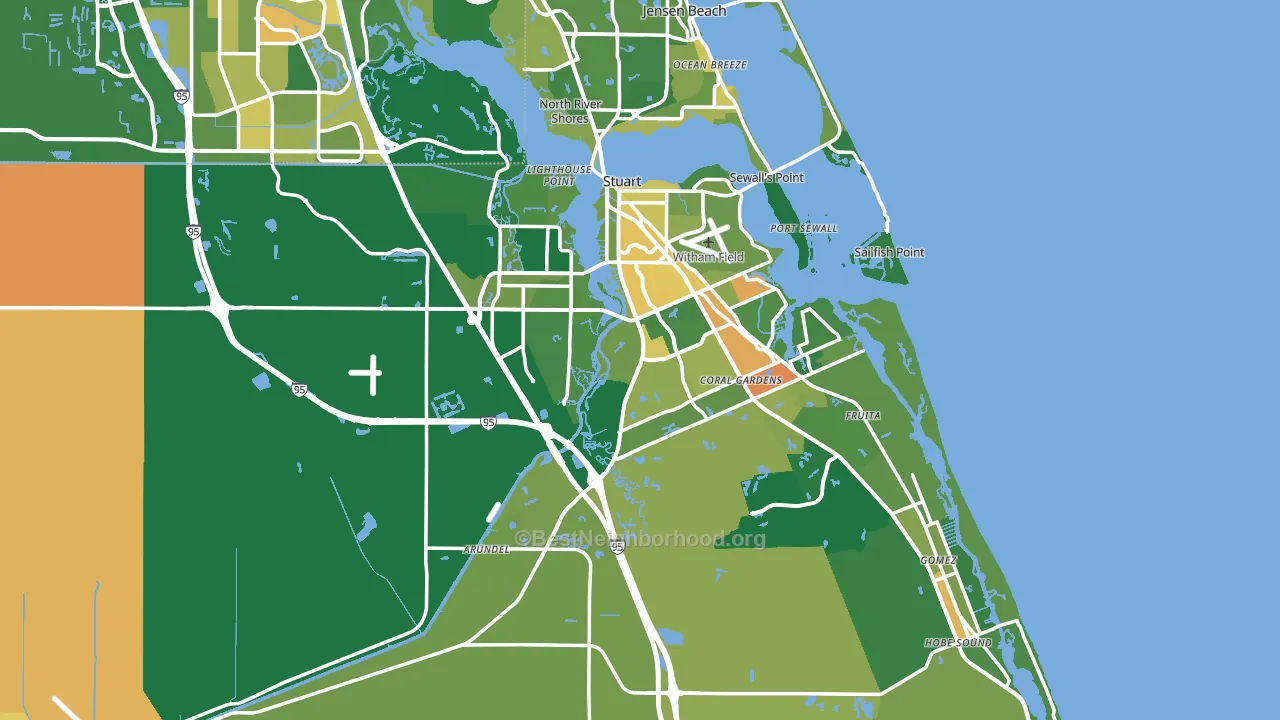 Martin County, FL block-group voter-turnout map