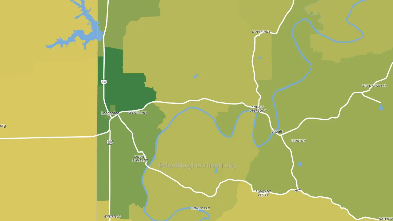 Martin County, IN block-group voter-turnout map
