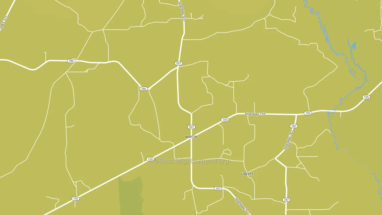 Martin, LA block-group voter-turnout map