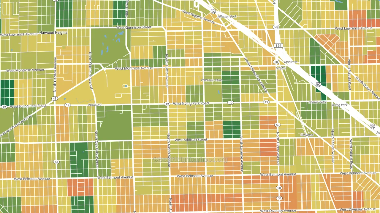 Martin Luther, Chicago, IL block-group voter-turnout map