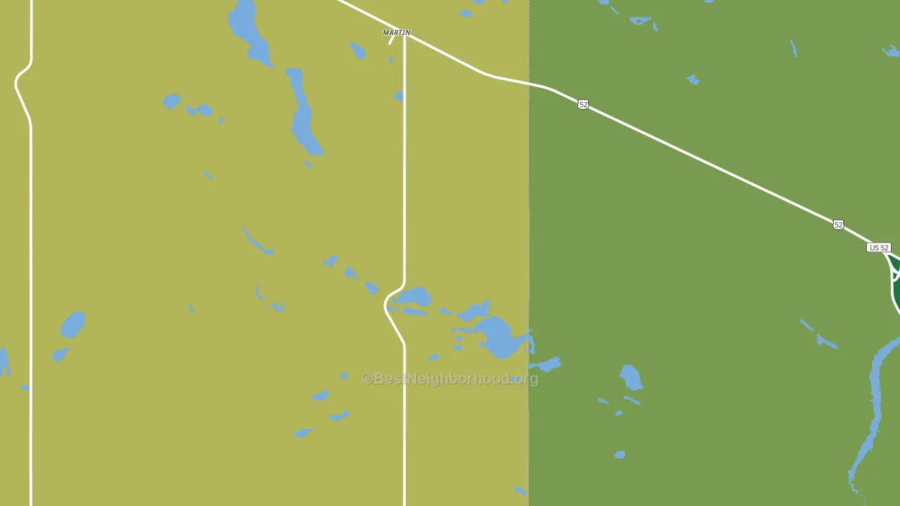 Martin, ND block-group voter-turnout map