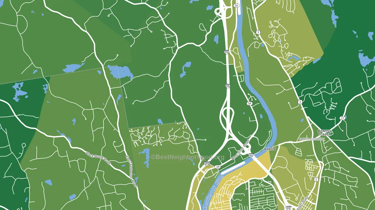 Martin, NH block-group voter-turnout map