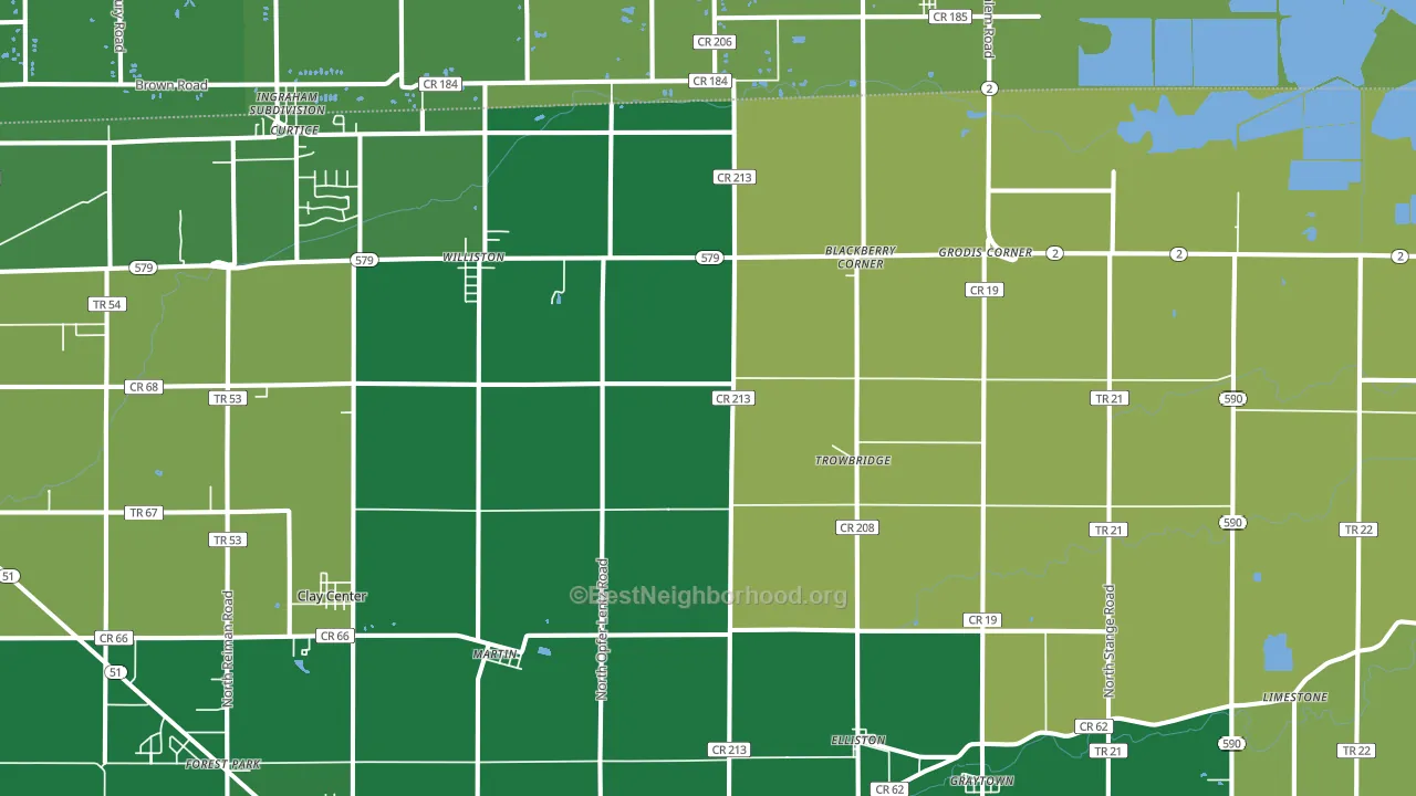 Martin, OH block-group voter-turnout map