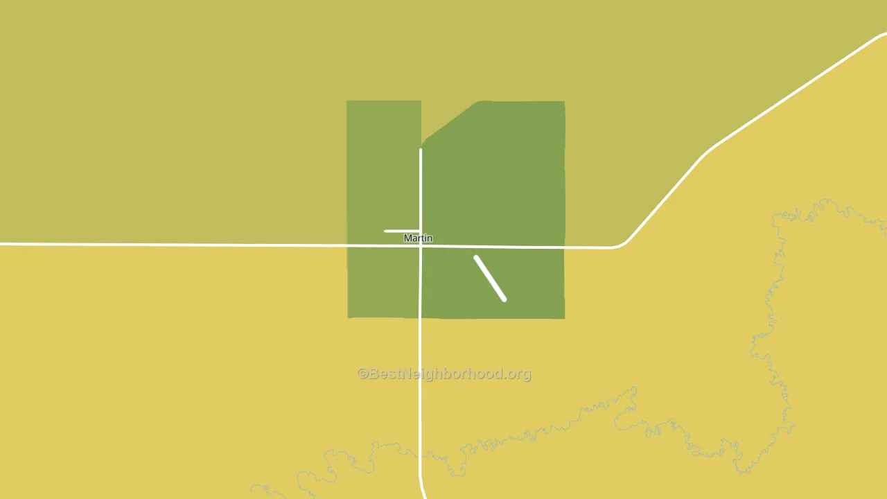 Martin, SD block-group voter-turnout map