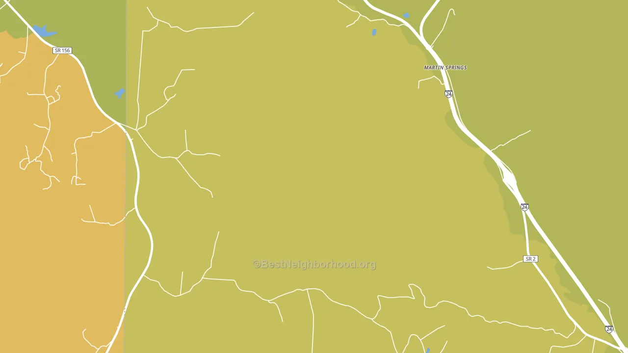Martin Springs, TN block-group voter-turnout map