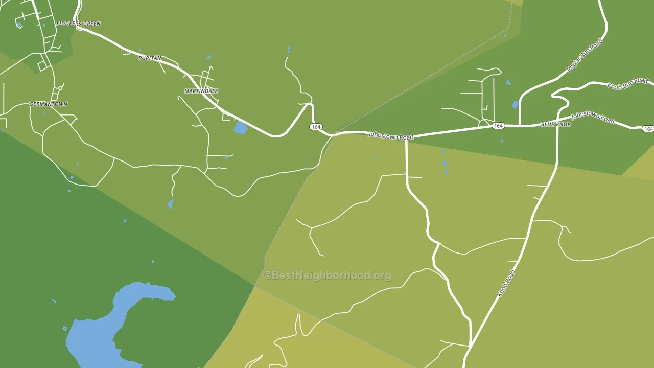 Martindale, PA block-group voter-turnout map