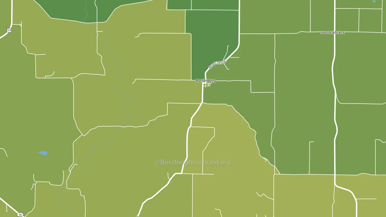 Martinsburg, IL block-group voter-turnout map