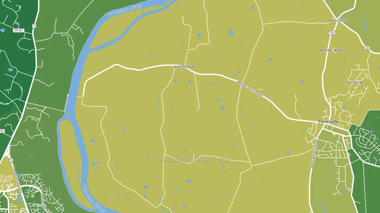 Martinsburg, MD block-group voter-turnout map