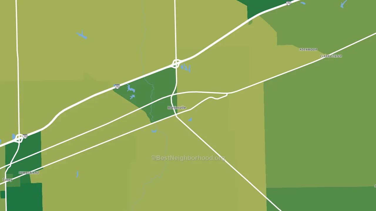 Martinsville, IL block-group voter-turnout map