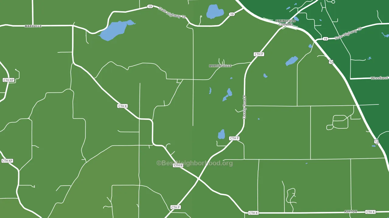 Martinsville, WI block-group voter-turnout map