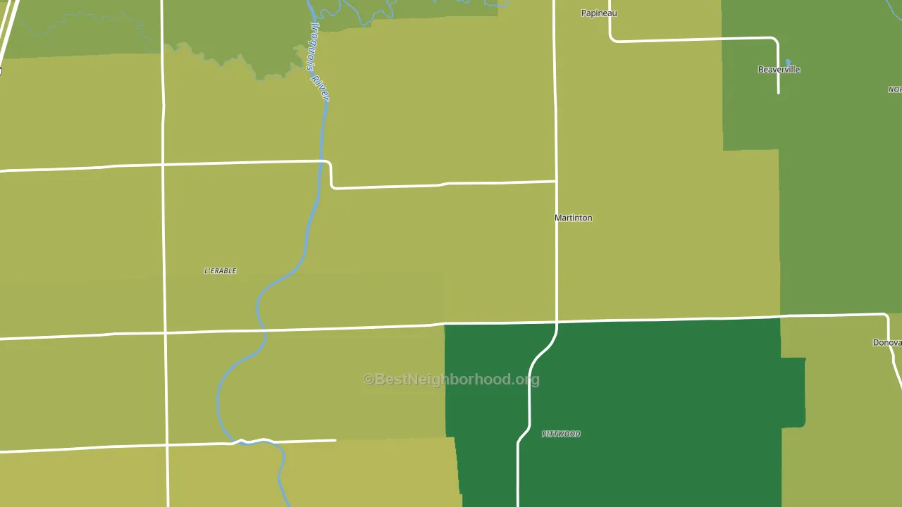 Martinton, IL block-group voter-turnout map