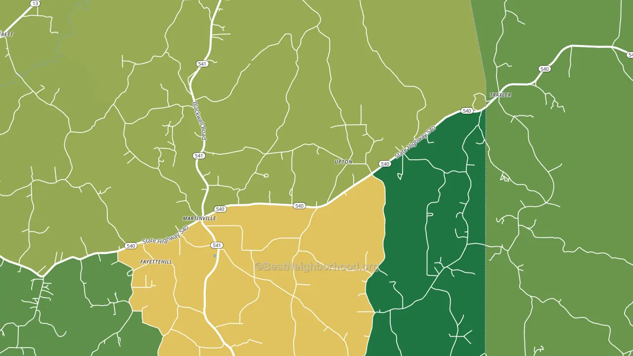 Martinville, MS block-group voter-turnout map