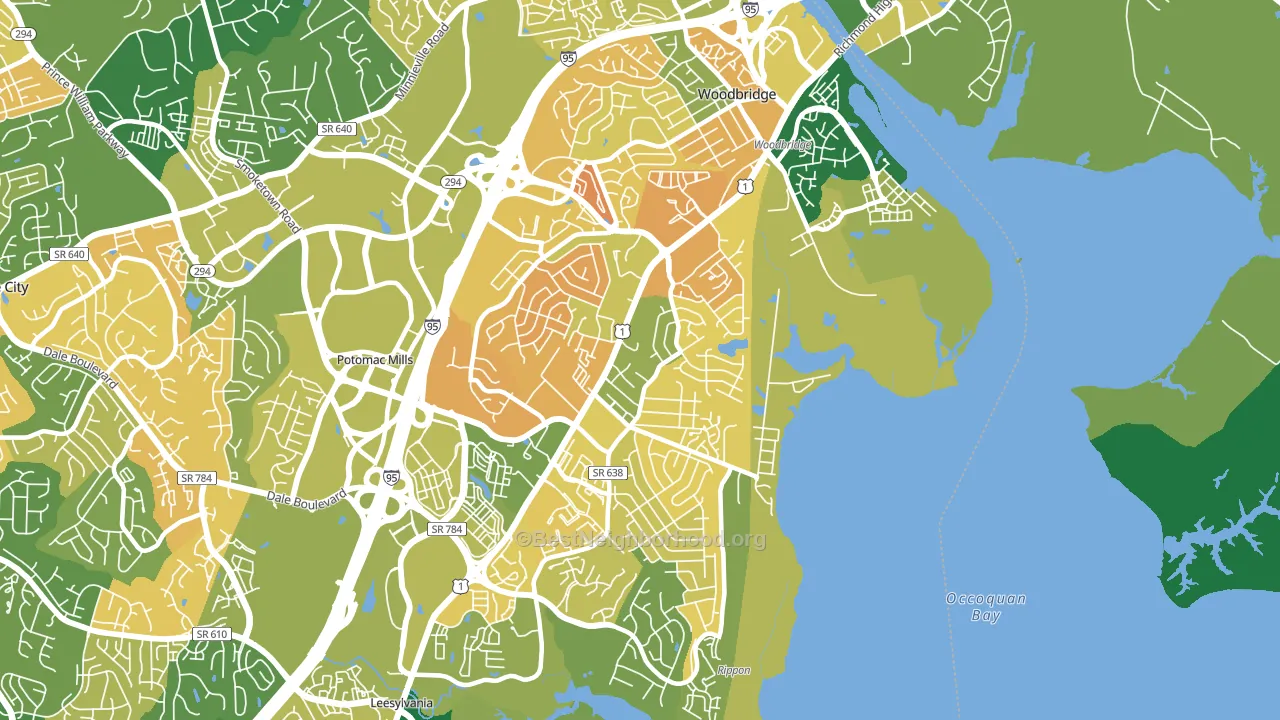 Marumsco, VA block-group voter-turnout map