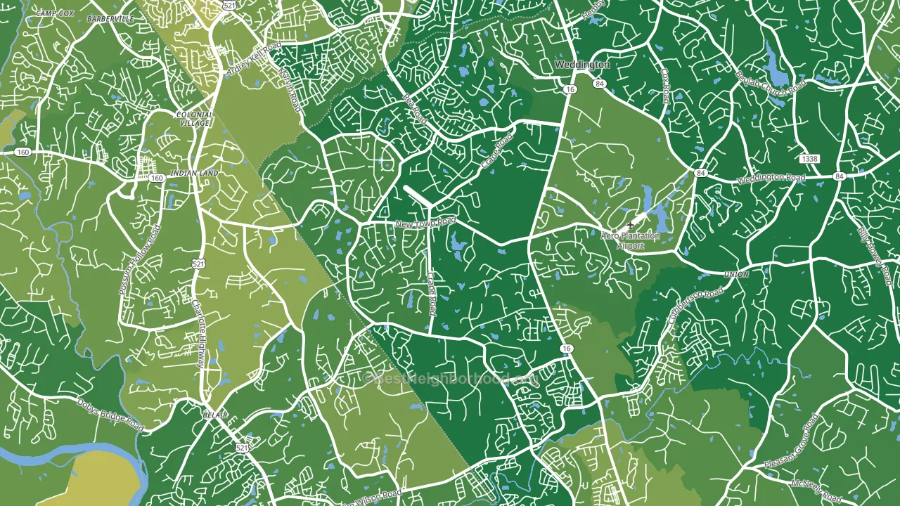 Marvin, NC block-group voter-turnout map