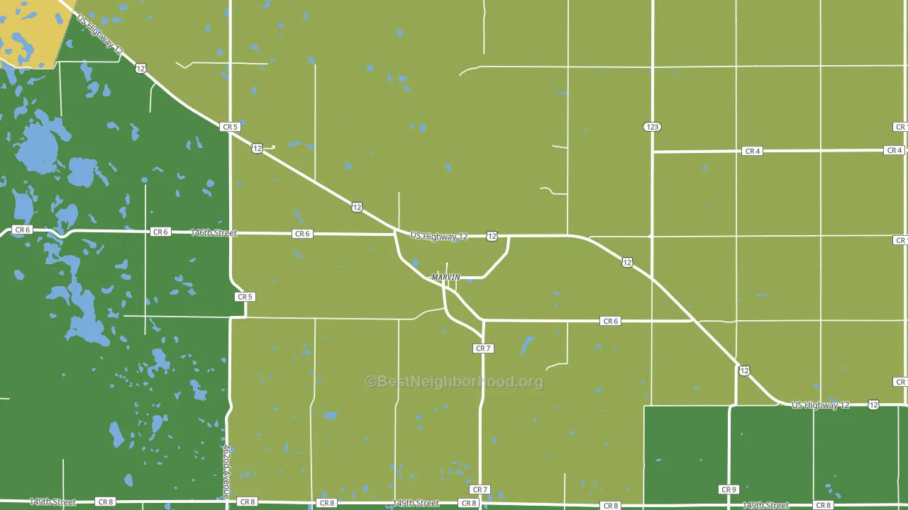 Marvin, SD block-group voter-turnout map