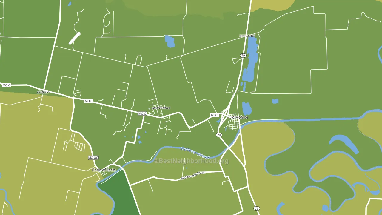 Maryknoll, MO block-group voter-turnout map