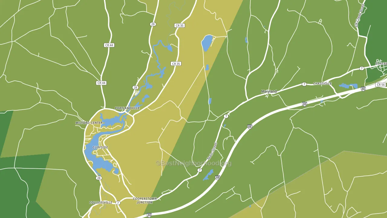 Maryland, NY block-group voter-turnout map