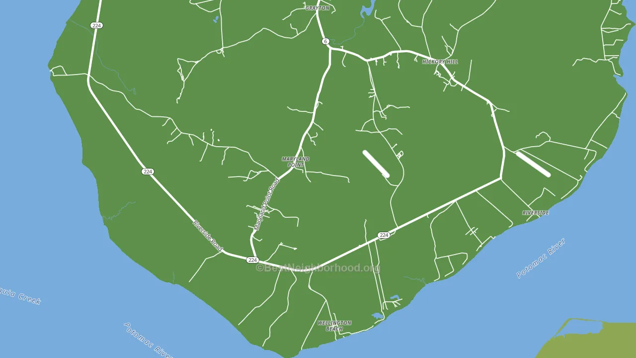 Maryland Point, MD block-group voter-turnout map