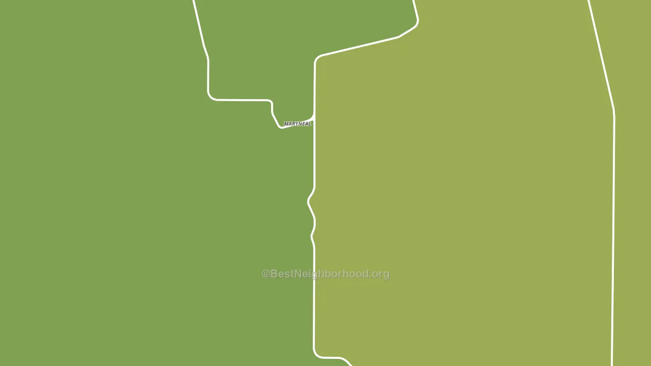 Maryneal, TX block-group voter-turnout map