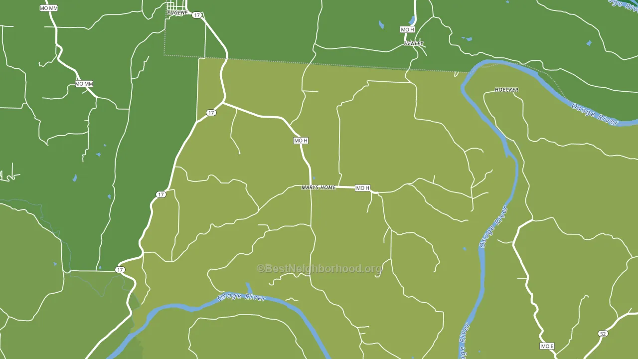 Marys Home, MO block-group voter-turnout map