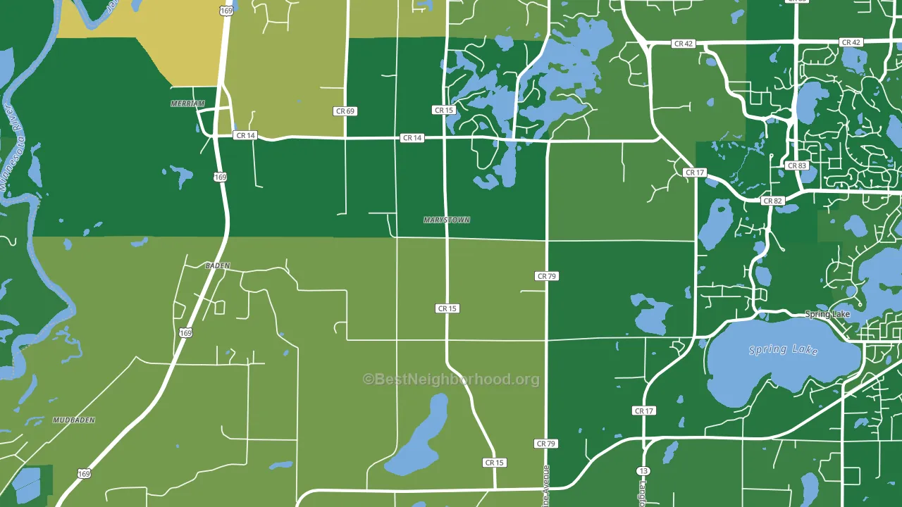 Marystown, MN block-group voter-turnout map