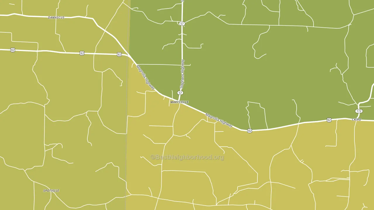 Marysville, AR block-group voter-turnout map