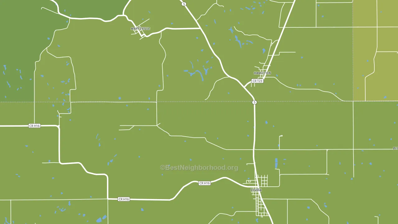 Marysville, IA block-group voter-turnout map