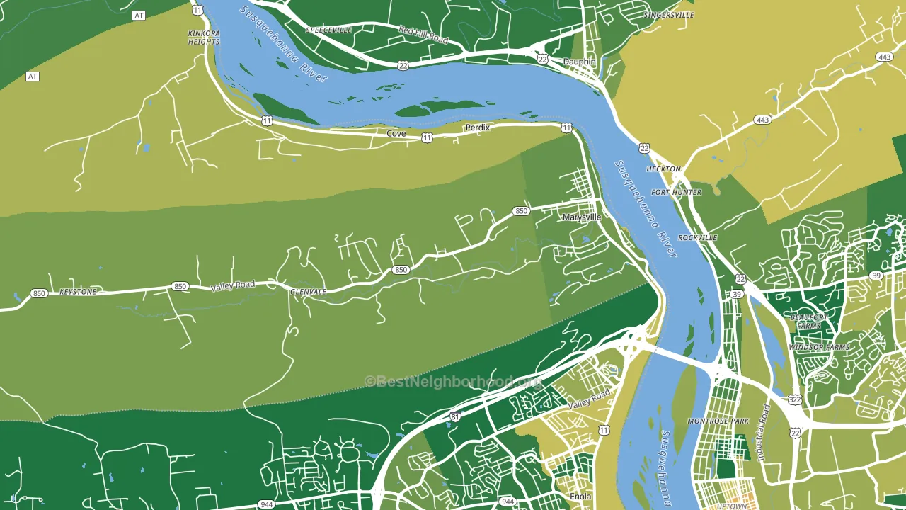 Marysville, PA block-group voter-turnout map