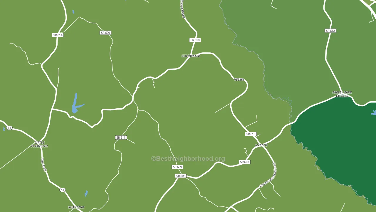 Mascot, VA block-group voter-turnout map