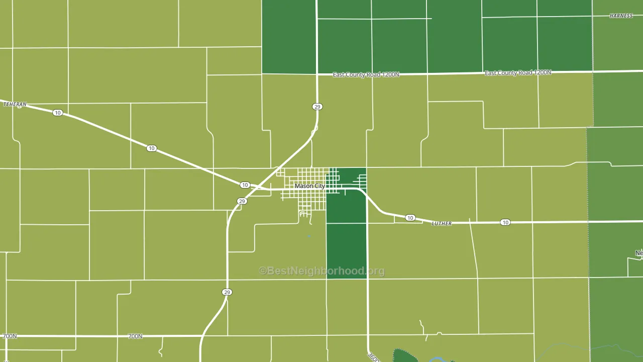 Mason City, IL block-group voter-turnout map